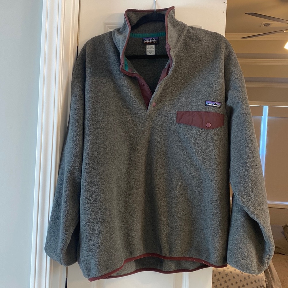 Mens Patagonia pullover fleece jacket